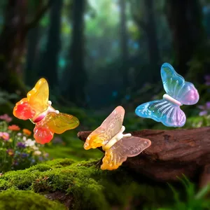 Gekleurde hars vlinders voor mos micro-landschap en DIY tuin decoratie accessoires