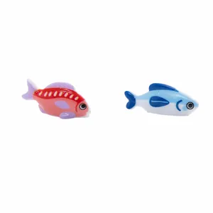 Figurines de poissons dorade et saury miniatures en dessin animé pour décor d'aquarium