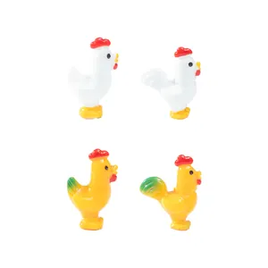 Set di 4 statuine di gallo in resina in miniatura per decorazioni agricole fai-da-te