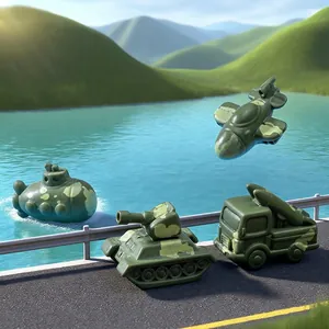 Miniature military camouflage vehicle set for DIY micro landscape