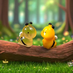 Niedliche Miniatur-Bienenfiguren für Moos-Mikrolandschaften und Feengarten-DIY-Dekoration