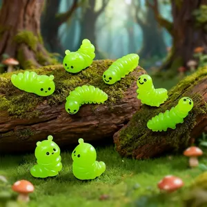 Mini Resin Caterpillar Figurine Micro Landscape Accessories Garden Decor Moss DIY Miniature Bug Statue Ornament For Desktop Decoration