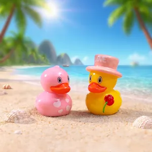 Cute couple duck figurines for micro landscape DIY desktop decoration accessories