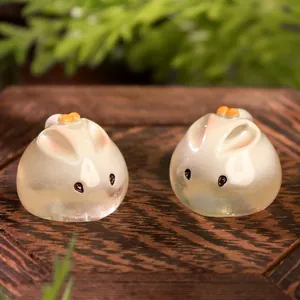 Miniature Simulation Steamer Rabbit Pastry Resin Figurine For DIY Food Play Micro Landscape Desktop Decoration Mini Ornament