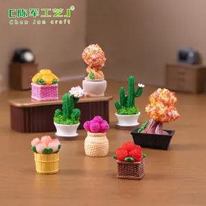 Miniatur Simulierte Topfpflanze Harz Sukkulente Kaktus Blume Bonsai Für Puppenhaus DIY Dekoration Mikro Landschaft Ornament Zubehör Schreibtisch Deko Geschenk