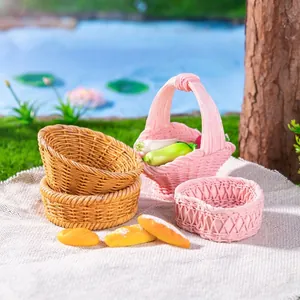 Lot de mini paniers tressés pour décoration de micro-paysage DIY et accessoires maison