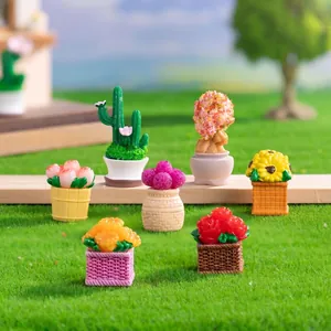 Farbenfrohes Miniatur-Sukkulenten-Set für Puppenhaus-DIY und Mikro-Landschaftsdekoration.