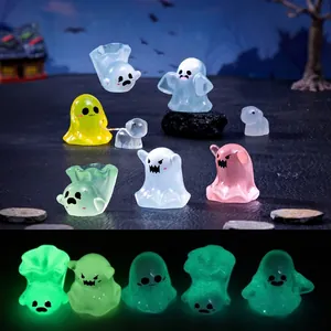 Lichtgevende Hars Geest Miniatuur Figuren Halloween Decor DIY Micro Landschap Cartoon Kleine Geest Speelgoed Tuin Tafel
