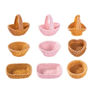 Superbe collection de paniers tressés miniatures de formes variées pour déco DIY créative