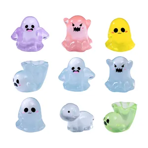 Set van 9 kleurrijke miniatuur lichtgevende spookjes voor DIY micro-landschap decor