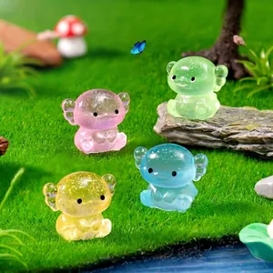 Set mit 4 niedlichen Glitzer-Axolotl-Figuren für die DIY-Mikrolandschaft-Gartendekoration