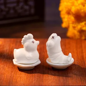 Figurines miniatures créatives de poulet et canard rôtis pour décoration de maison de poupée