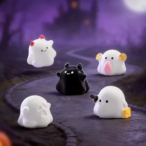 Halloween Fantasma Diavolo Statuetta Resina Micro Paesaggio Ornamento Cartone Animato Demone Statua Scrivania Giardino Decoro