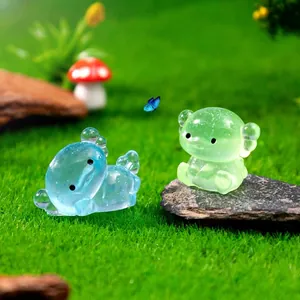 Leuchtende Glitzer-Axolotl-Miniaturfiguren für Mikro-Landschaft DIY-Dekoration
