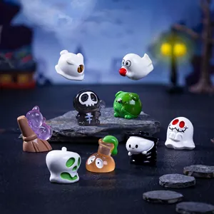 Figurines miniatures d'Halloween lumineuses pour décoration micro paysage