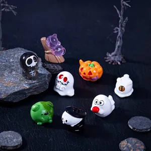 Figurines miniatures d'Halloween lumineuses avec citrouille et fantôme DIY