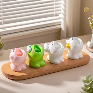 Set di 4 figurine di animali creative e carine per decorazione da tavolo e micro paesaggi