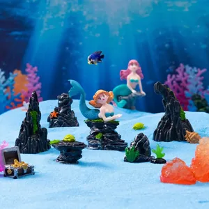 Resin Undersea Reef Miniature Ornaments For Aquarium Fish Tank Landscaping Moss Simulated Coral Rockery DIY Terrarium Decor