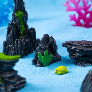 Miniature resin reef rocks for micro landscape aquarium DIY fish tank decorations