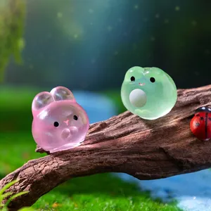 Süße leuchtende Miniatur-Tierfiguren aus Harz für DIY-Feengärten und Mikrolandschafts-Deko