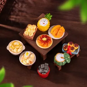 Miniature Food Play Model Dollhouse DIY Decoration Resin Miniature Gourmet Scenery Accessories For Desktop Ornament Craft Gift