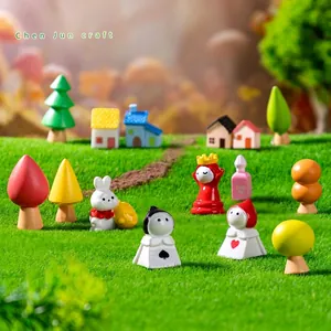 Alice in Wonderland thema miniatuurbeeldjes voor DIY micro-landschap decoratie set
