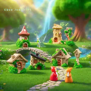 Miniature Resin Mushroom House Tree Stump Fairy Garden Accessories For DIY Micro Landscape Desktop Succulent Decoration Ornament