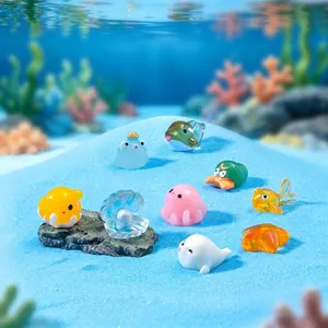 Niedliche Miniatur Meeresfiguren aus Harz für die aquatische Mikro-Landschaft Dekoration