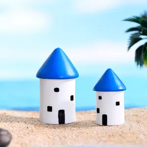Miniatuur mediterrane huisbeeldjes voor mos micro landschapsdecoratie