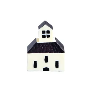 Miniatuur kerkgebouw in mediterrane stijl voor creatieve micro-landschapsdecoratie