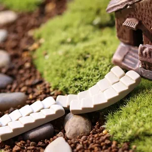 Miniature resin curved stairs for micro landscape and succulent garden decoration