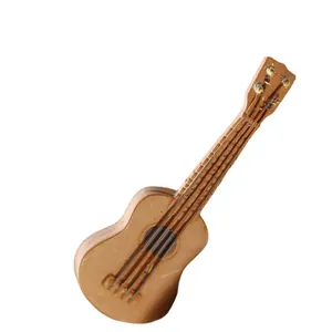 Miniature resin simulation guitar ornament for moss micro-landscape DIY garden decor