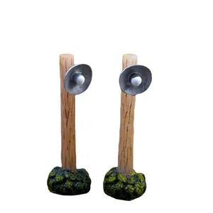 Mini lampioni stradali in resina per decorazione micro paesaggio muschio giardino