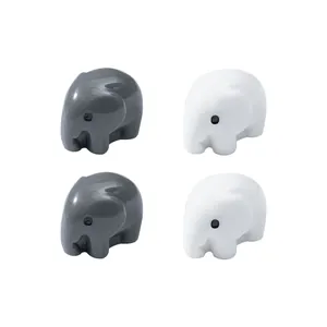 Statuine di elefanti in ceramica in miniatura per micro paesaggi e decorazioni