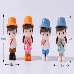 Dimensions détaillées des figurines de couple miniatures avec Tanghulu pour DIY