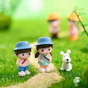 Figurines de Couple de Haws Confits Mignonnes Décorations de Gâteau Micro Paysage Figurines de Couple en PVC Dessin Animé pour Aménagement Paysager de Succulentes DIY Accessoires de Décoration Zakka
