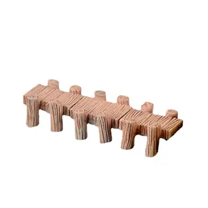 Ponte in legno in miniatura in resina per decorazione micro-paesaggio fai da te