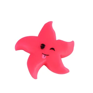 Simpatico ornamento a forma di stella marina in resina rosa per artigianato e decoro