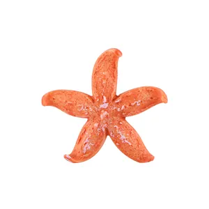 Miniatuur oranje hars zeester ornament voor aquarium micro-landschap vis tank decoratie.