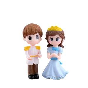 Bezaubernde Cartoon Prinz und Prinzessin Paar Figuren für Heimdeko und Geschenke