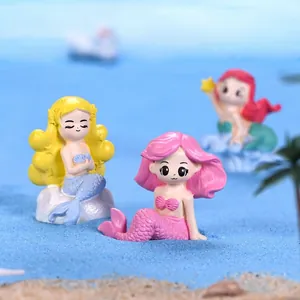 Statuine di sirena in miniatura per paesaggi balneari fai-da-te e acquari