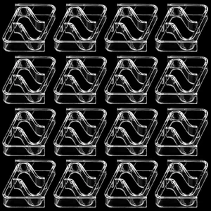 Lot de 16 pinces à nappe triangulaires en plastique transparent pour une fixation sûre