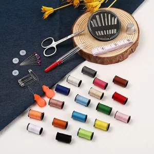 Comprehensive 72-piece portable sewing kit with colorful threads and essential tools