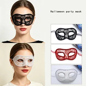Elegante Spitzen Maskenball Maske Für Damen Sexy Hohl Blumig Augenmaske Für Halloween Party Ball Kostüm Zubehör Geheimnisvoll Schleier