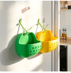 Cesto portaoggetti decorativo a forma di mela da parete per l'organizzazione della cucina