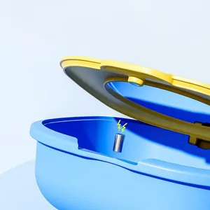 Portable retainer storage box with magnetic closure and built-in mirror