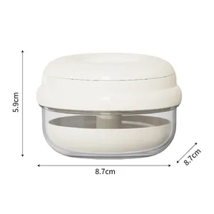 Portable dental brace storage box with layered drainage design, 8.7x5.9cm size