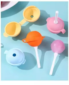 Verschillende kleurrijke siliconen lolly ijsbalvormen met een afgeronde ijslolly detail