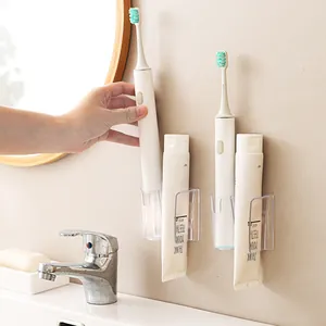 Portaspazzolino e dentifricio a parete senza foro per l'organizzazione del bagno