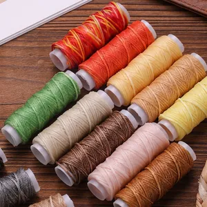 150D Flat Waxed Thread For Leather Sewing DIY Handmade Craft Tool Polyester Stitching Cord For Luggage Shoes Repairing